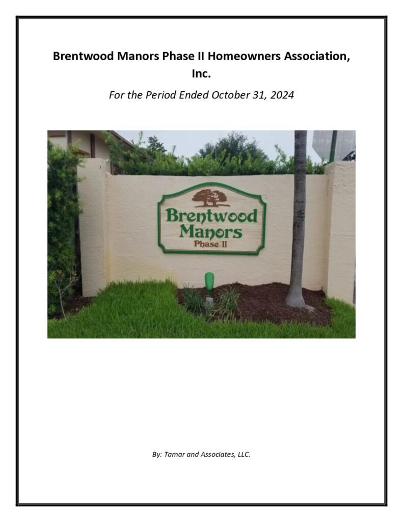 Brentwood Manors Phase II sign.